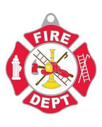 EMBLEM KEYRING -FIRE DEPT.LOGO Bright-Shine