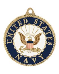 EMBLEM KEYRING-USN LOGO Bright-Shine