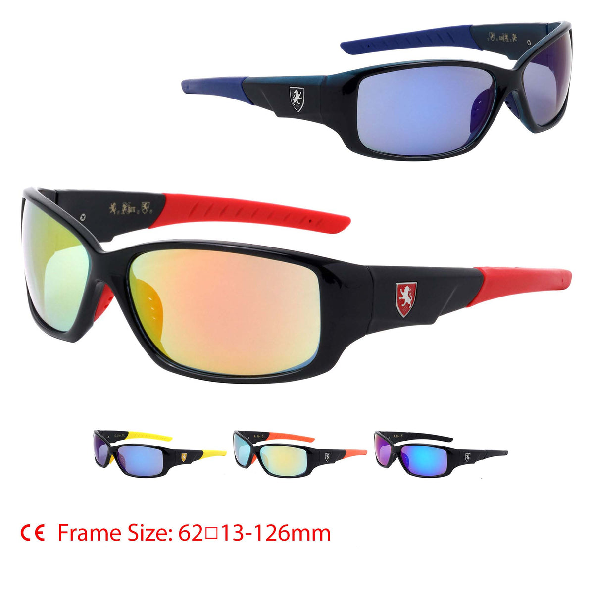 One Piece Khan  Wrap Around Sunglasses.