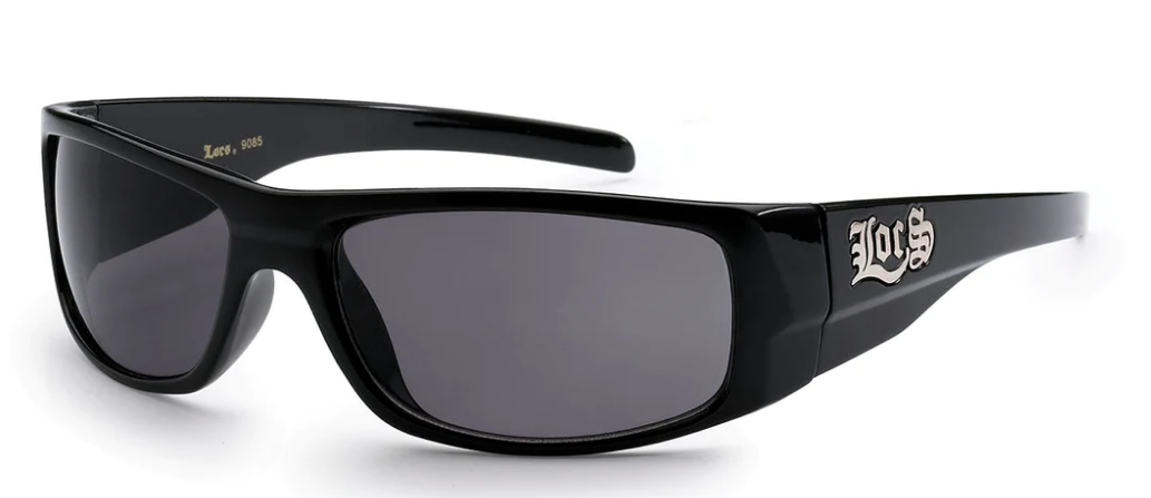 LOC 8LOC9085-BK POLISHED BLACK MEN'S SUNGLASSES