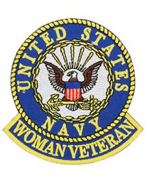 EMBROIDERED UNITED STATES NAVY WOMEN VETERAN PATCH.