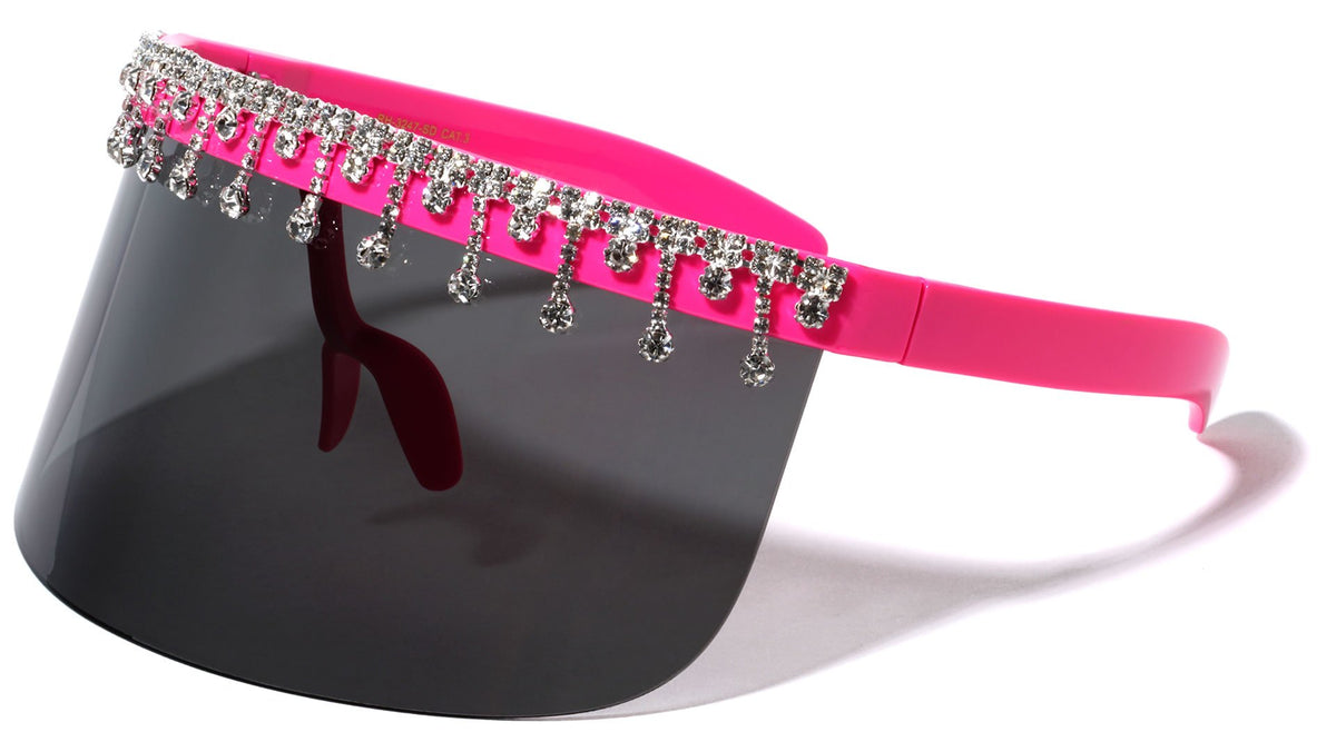 RH-3247-SD Rhinestone Visor Sunglasses