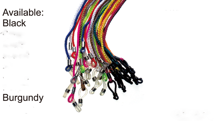 BLACK AND BURGUNDY SUNGLASSES CORDS