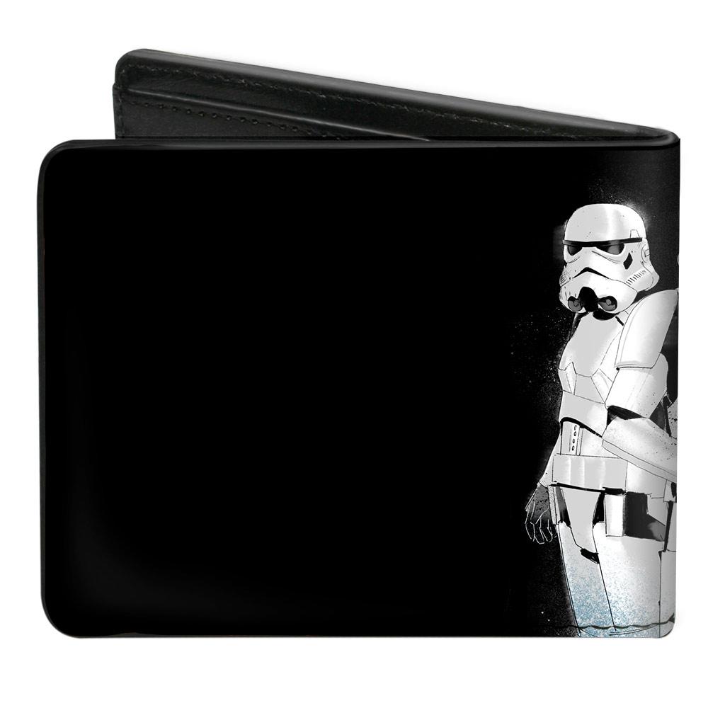 BI-FOLD WALLET - STAR WARS STORMTROOPER LONG LIVE THE EMPIRE GROUP POSE BLACK WHITE