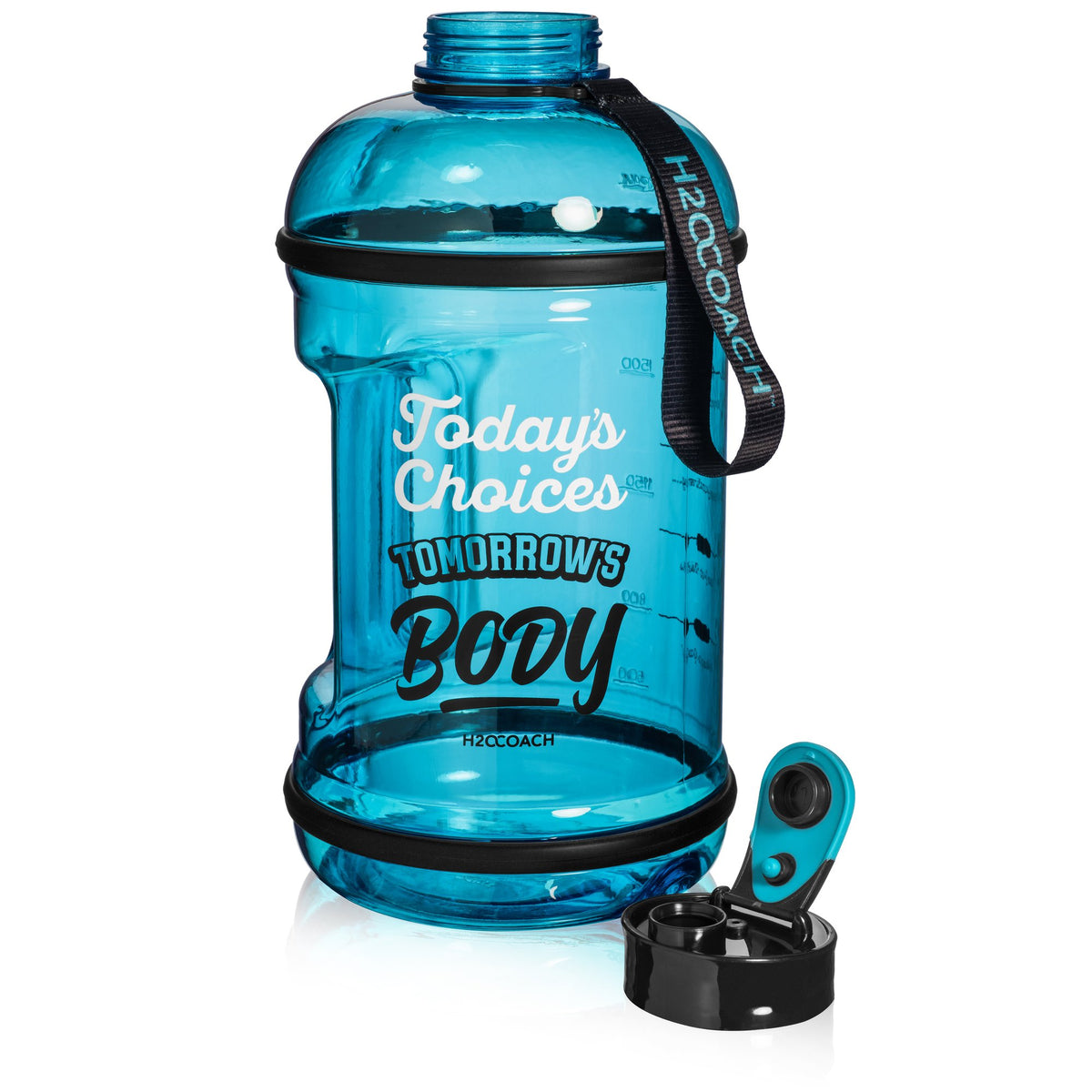 New Edge 2.5L 84oz Motivational Water Bottle - Color:  Blue/Black