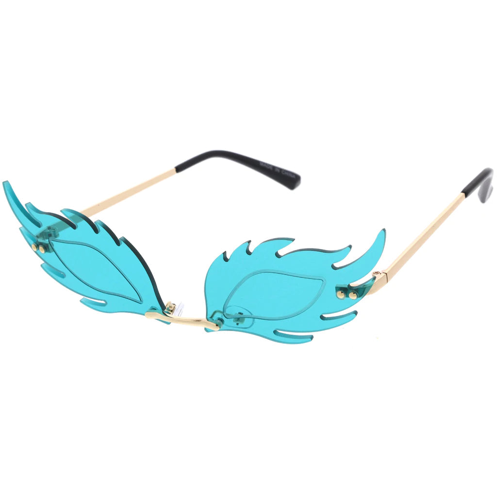Flame Rimless Fun Sunglasses