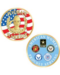 CHALLENGE COIN-WOMAN Warrior - CASINO CHIP