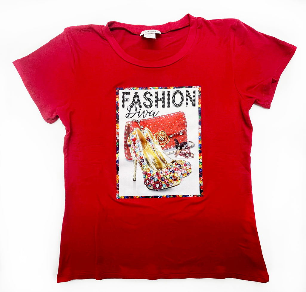 Fashion Diva Rhinestone Shirt