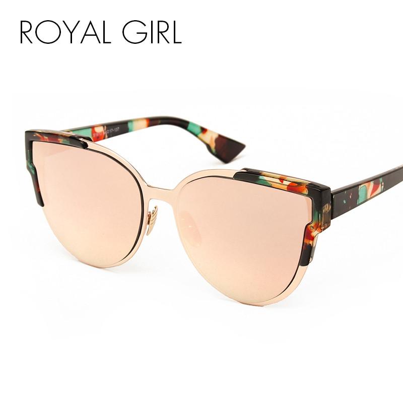 Newest Fashion Cat Eye Sunglasses Women Classic Brand Designer Reflective Mirror