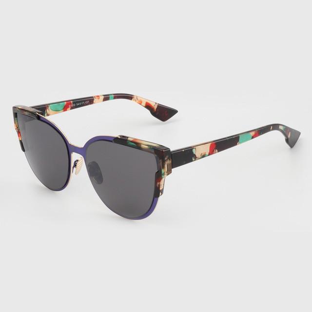 Newest Fashion Cat Eye Sunglasses Women Classic Brand Designer Reflective Mirror