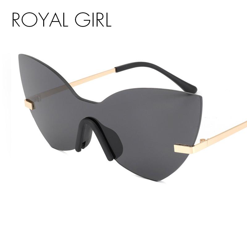 New Rimless Cat Eye Women Sunglasses Brand Designer