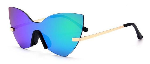 New Rimless Cat Eye Women Sunglasses Brand Designer