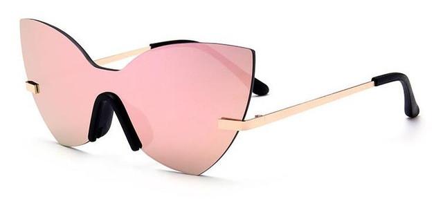 New Rimless Cat Eye Women Sunglasses Brand Designer