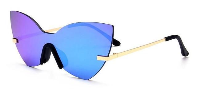 New Rimless Cat Eye Women Sunglasses Brand Designer