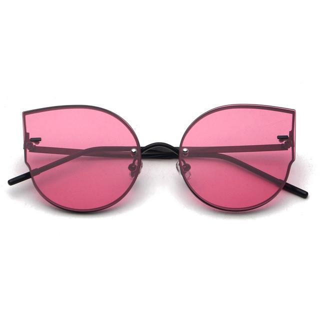 ROYAL GIRL Women Cat Eye Sunglasses Desginer Vintage Rimless Sun glasses ss779