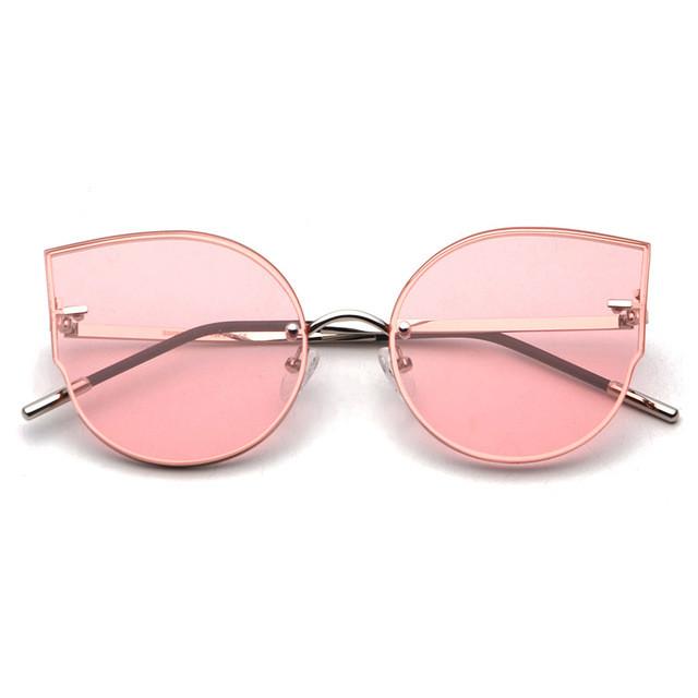 ROYAL GIRL Women Cat Eye Sunglasses Desginer Vintage Rimless Sun glasses ss779