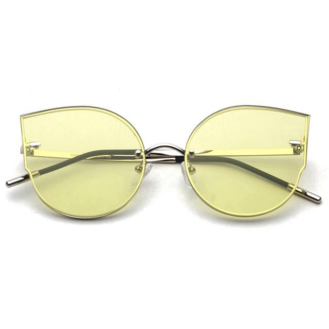 ROYAL GIRL Women Cat Eye Sunglasses Desginer Vintage Rimless Sun glasses ss779