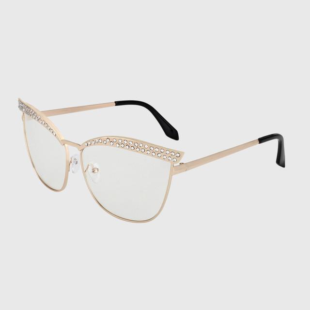 Cat Eye Sunglasses Women Crystal Diamond Luxury Sun Glasses