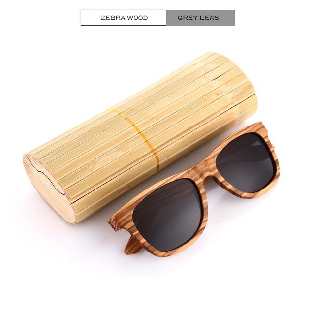 Black Walnut Wooden Polarized Wood Sunglasses Mens