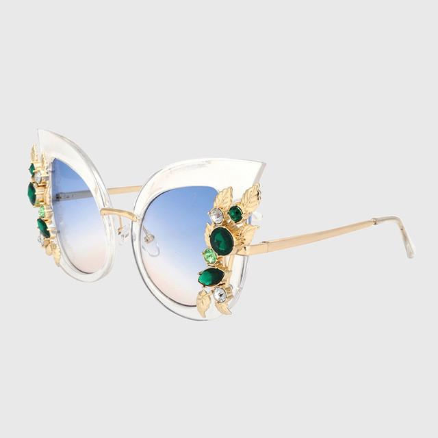 New Cat Eye Sunglasses for Women Luxury Brand Designer Sun Glasses