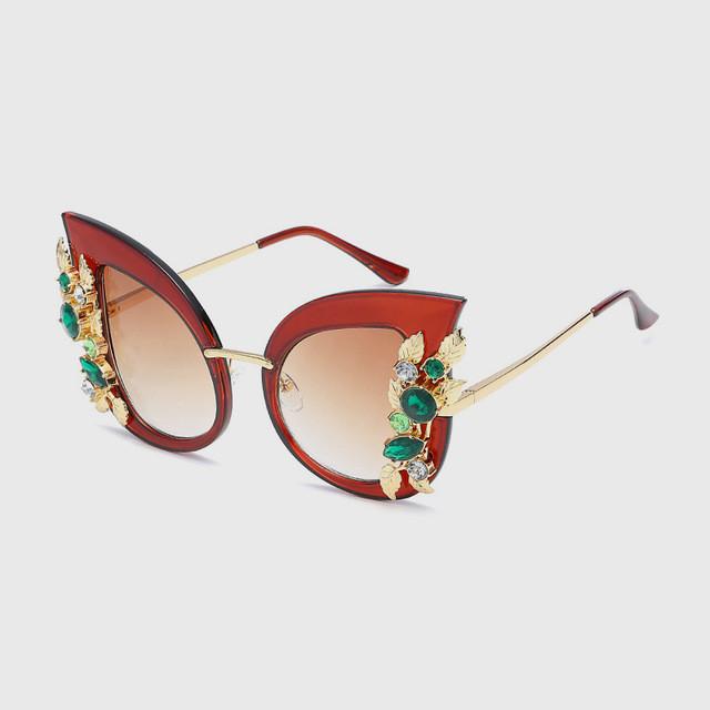 New Cat Eye Sunglasses for Women Luxury Brand Designer Sun Glasses