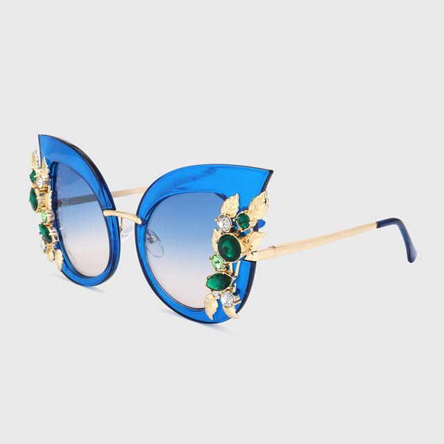 New Cat Eye Sunglasses for Women Luxury Brand Designer Sun Glasses