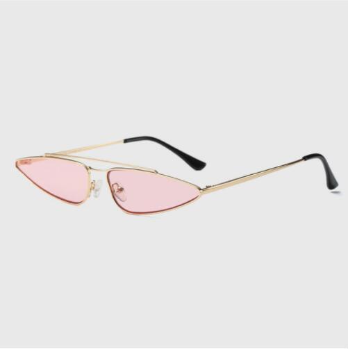 New Designer Small Frame Sunglasses Women Vintage Cat Eye Metal Frame