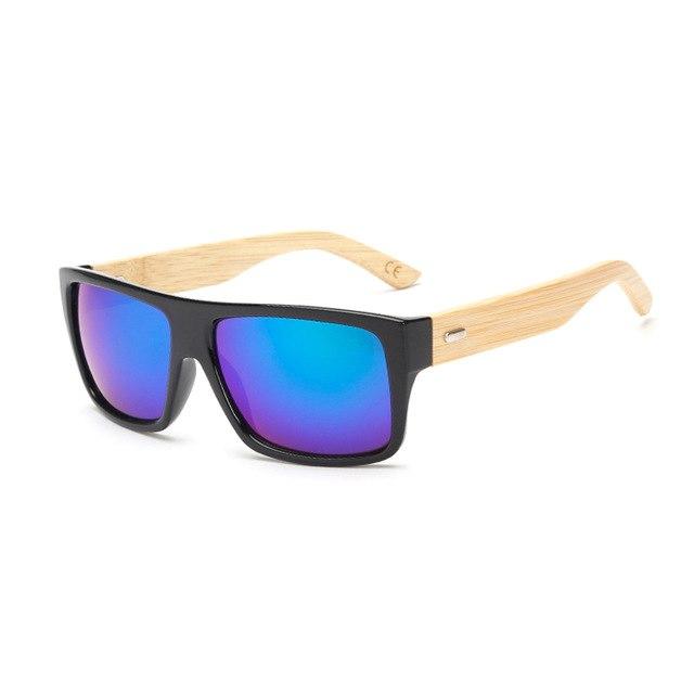 Original Wooden Bamboo Sunglasses Men Women Mirrored UV400 Sun Glasses