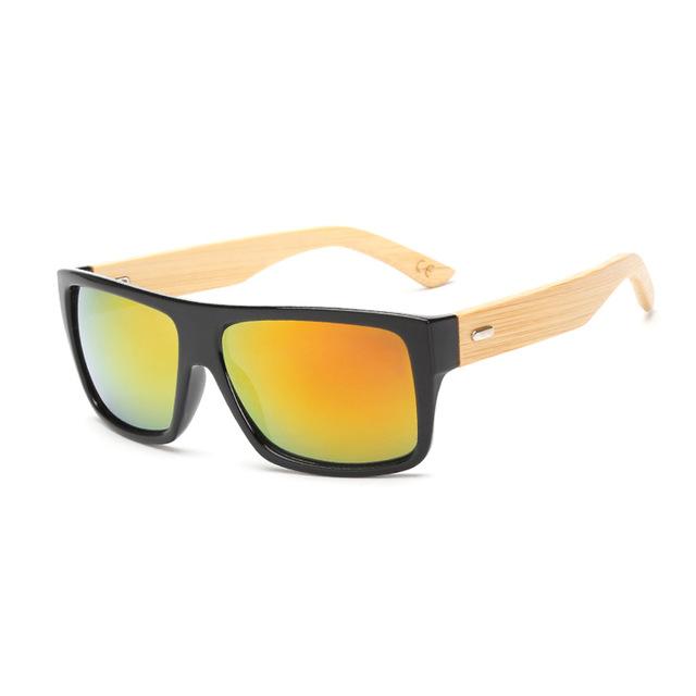 Original Wooden Bamboo Sunglasses Men Women Mirrored UV400 Sun Glasses