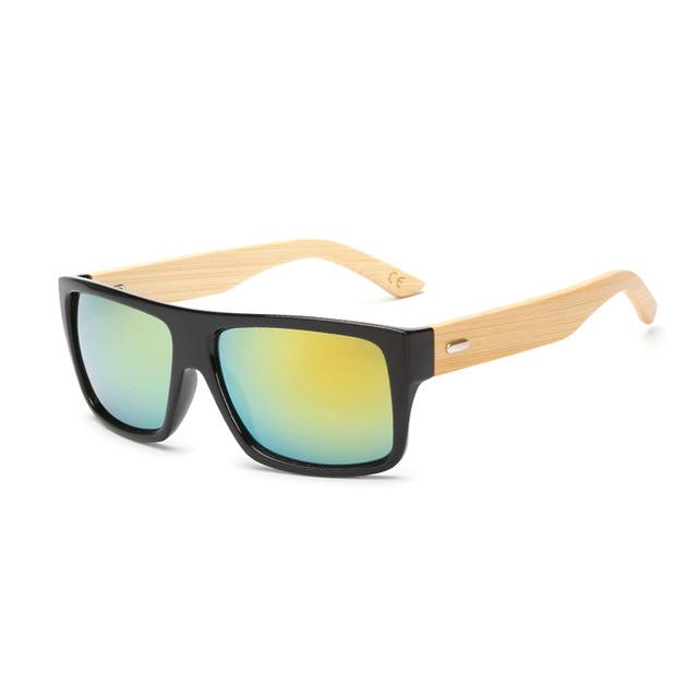 Original Wooden Bamboo Sunglasses Men Women Mirrored UV400 Sun Glasses