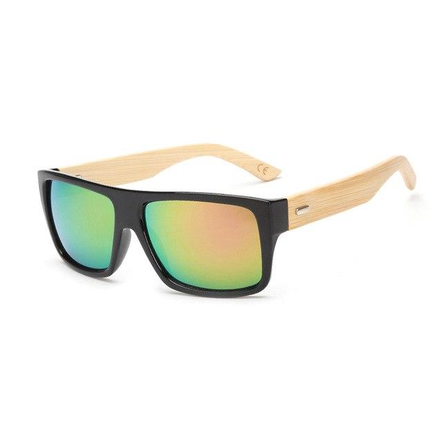 Original Wooden Bamboo Sunglasses Men Women Mirrored UV400 Sun Glasses