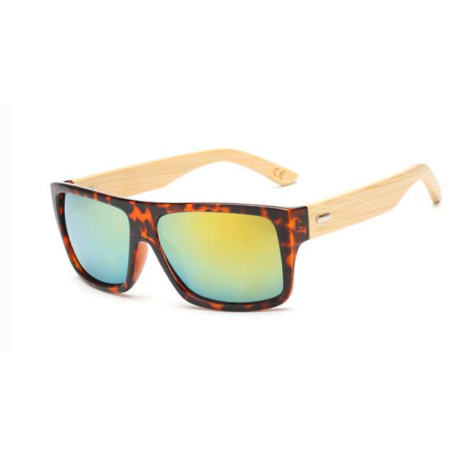 Original Wooden Bamboo Sunglasses Men Women Mirrored UV400 Sun Glasses