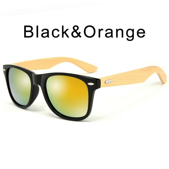 bamboo sunglasses men fashion square sunglasses