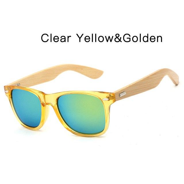 bamboo sunglasses men fashion square sunglasses