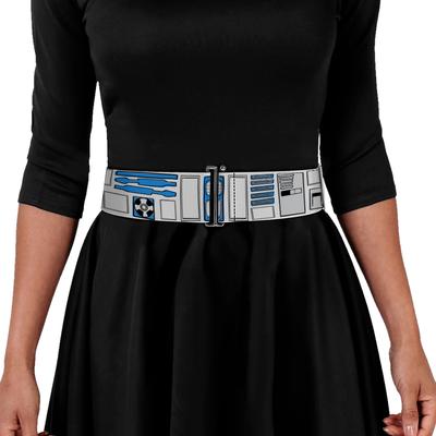 CINCH WAIST BELT - STAR WARS R2-D2 BOUNDING PARTS3 WHITE BLACK BLUE GRAY
